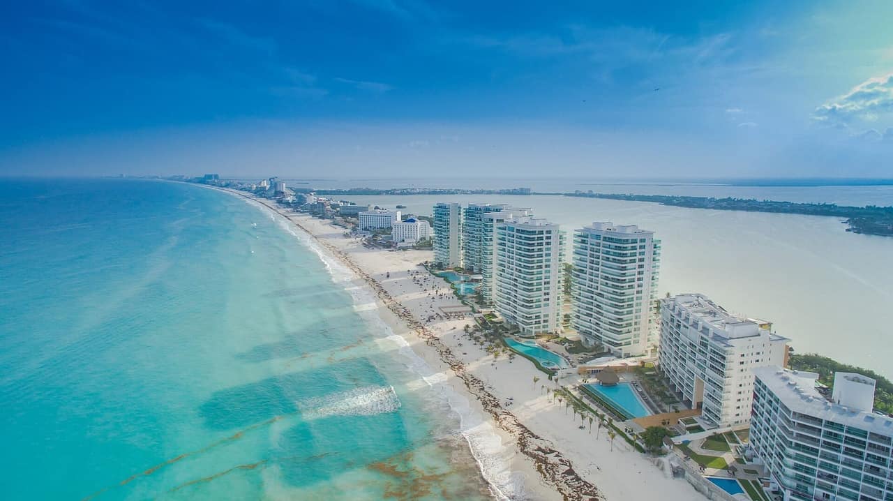 Vue de Cancún, Mexique