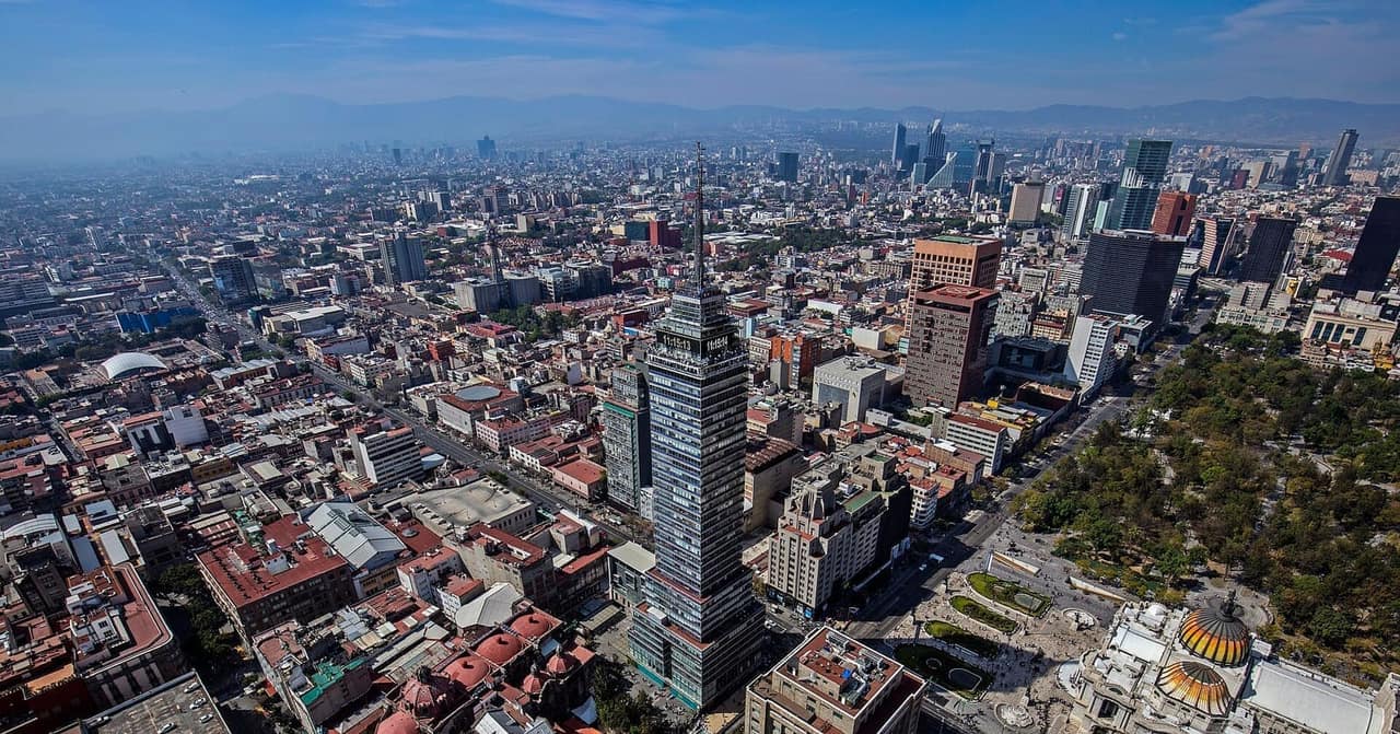 Vue de Mexico, Mexique